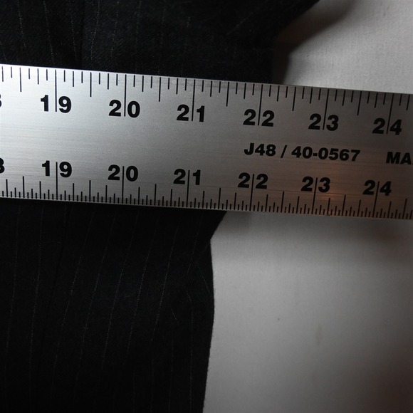 Vtg Foreman & Clark 40R Gray Stripe Flannel Mens‎ Sport Coat Suit Jacket - Picture 7 of 12